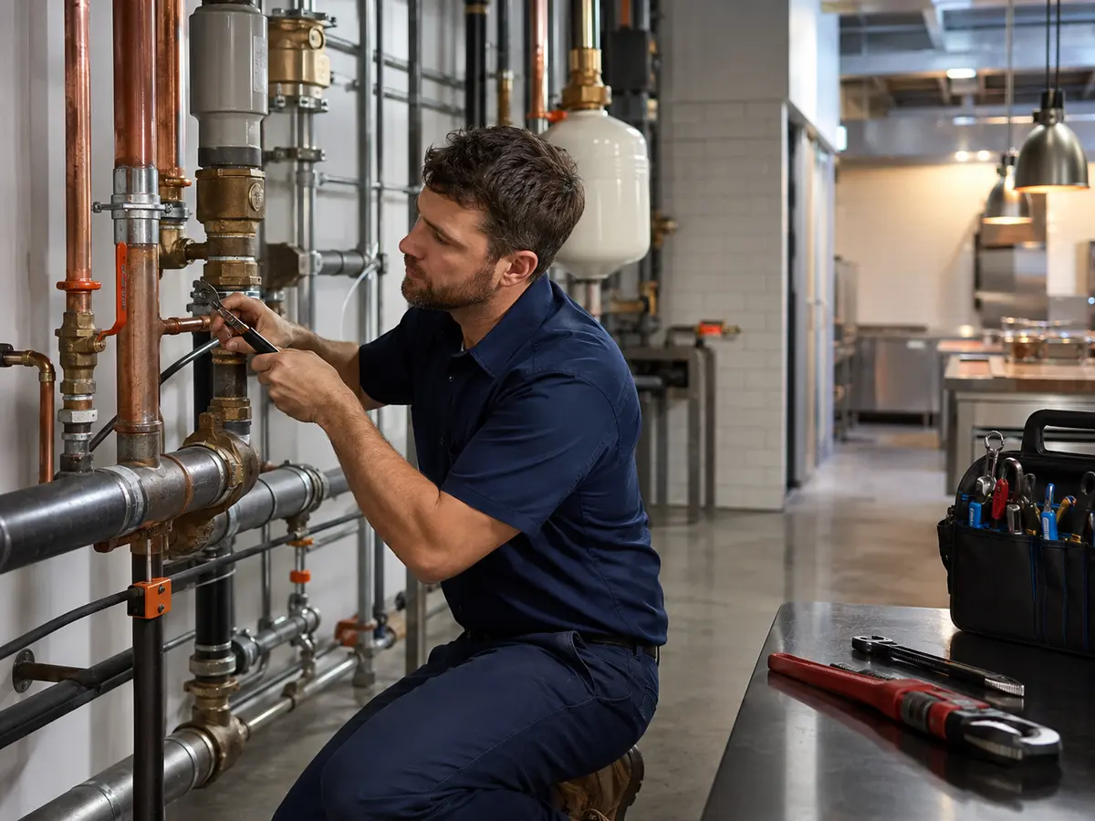 Professional commercial plumbing work