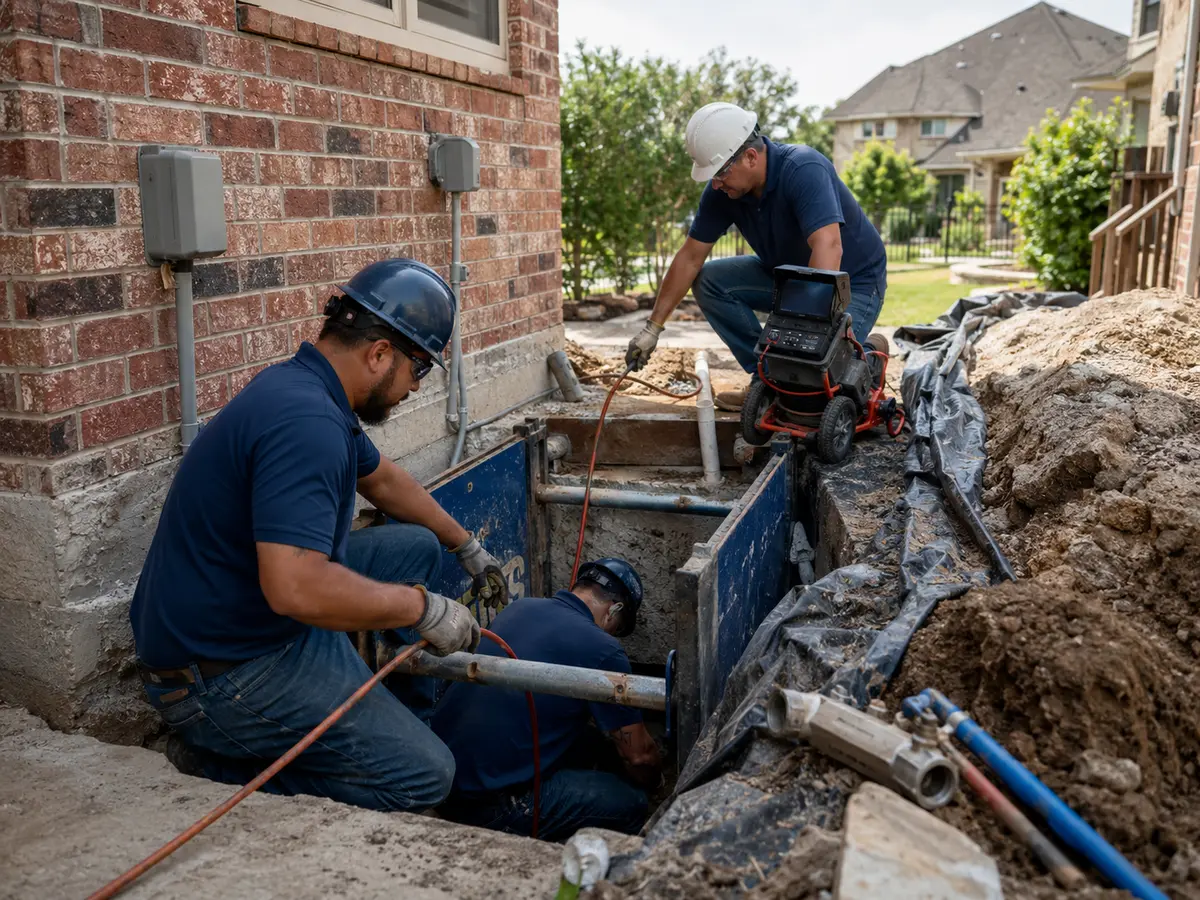 Organized residential tunneling and plumbing access work